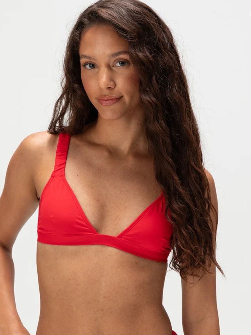 NWT Full Tilt (Tilly’s) Red Ruched Strap Bikini Top | Triangle Bralette Size S